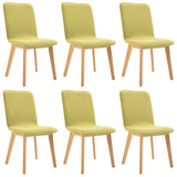 Dining Chairs 6 pcs Green