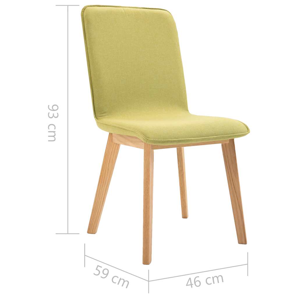 Dining Chairs 6 pcs Green