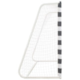 Soccer Goal 300x160x90 cm Metal Black and White - Side View