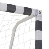 Soccer Goal 300x160x90 cm Metal Black and White - Top-Down View