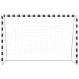 Soccer Goal 300x200x90 cm Metal Black and White - Front View