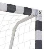 Soccer Goal 300x200x90 cm Metal Black and White