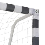 Soccer Goal 300x200x90 cm Metal Black and White - Top-Down View