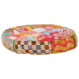 Pouffe 100x20 cm Patchwork Fabric - Top-Down View