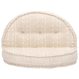 Pouffe 100x20 cm Beige Fabric - Front View