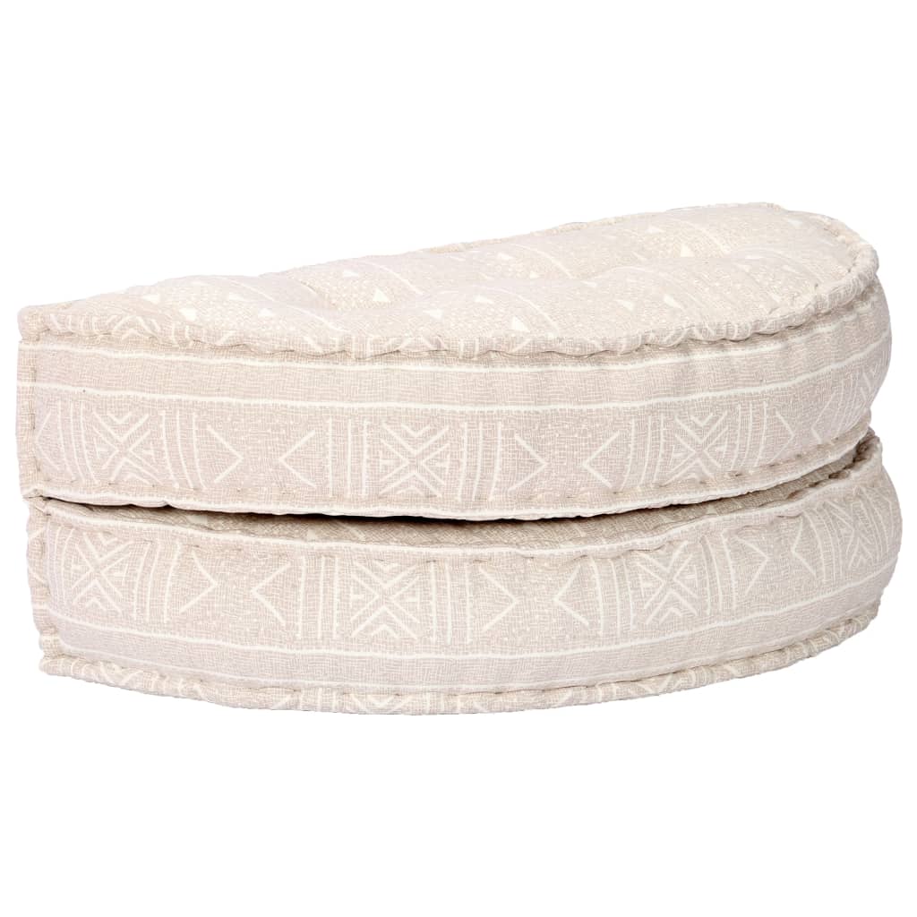Pouffe 100x20 cm Beige Fabric