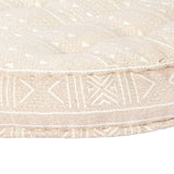 Pouffe 100x20 cm Beige Fabric - Rear View