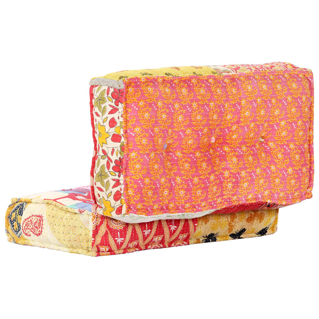 Pouffe 100x100x20 cm Patchwork Fabric