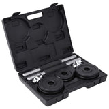 19 Piece Dumbbell Set 15 kg Cast Iron - Front View