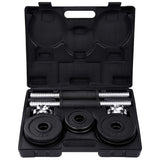 19 Piece Dumbbell Set 15 kg Cast Iron - Side View