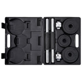 19 Piece Dumbbell Set 15 kg Cast Iron - Top-Down View