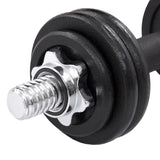 19 Piece Dumbbell Set 15 kg Cast Iron - Close-Up Angle