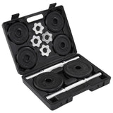 15 Piece Dumbbell set 20 kg Cast Iron - Front View