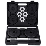 15 Piece Dumbbell set 20 kg Cast Iron - Side View