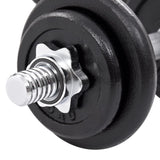 15 Piece Dumbbell set 20 kg Cast Iron - Close-Up Angle