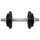 15 Piece Dumbbell set 20 kg Cast Iron - Low Angle