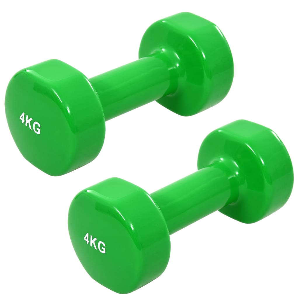 Dumbbell 2 pcs 2x4 kg Cast Iron Green