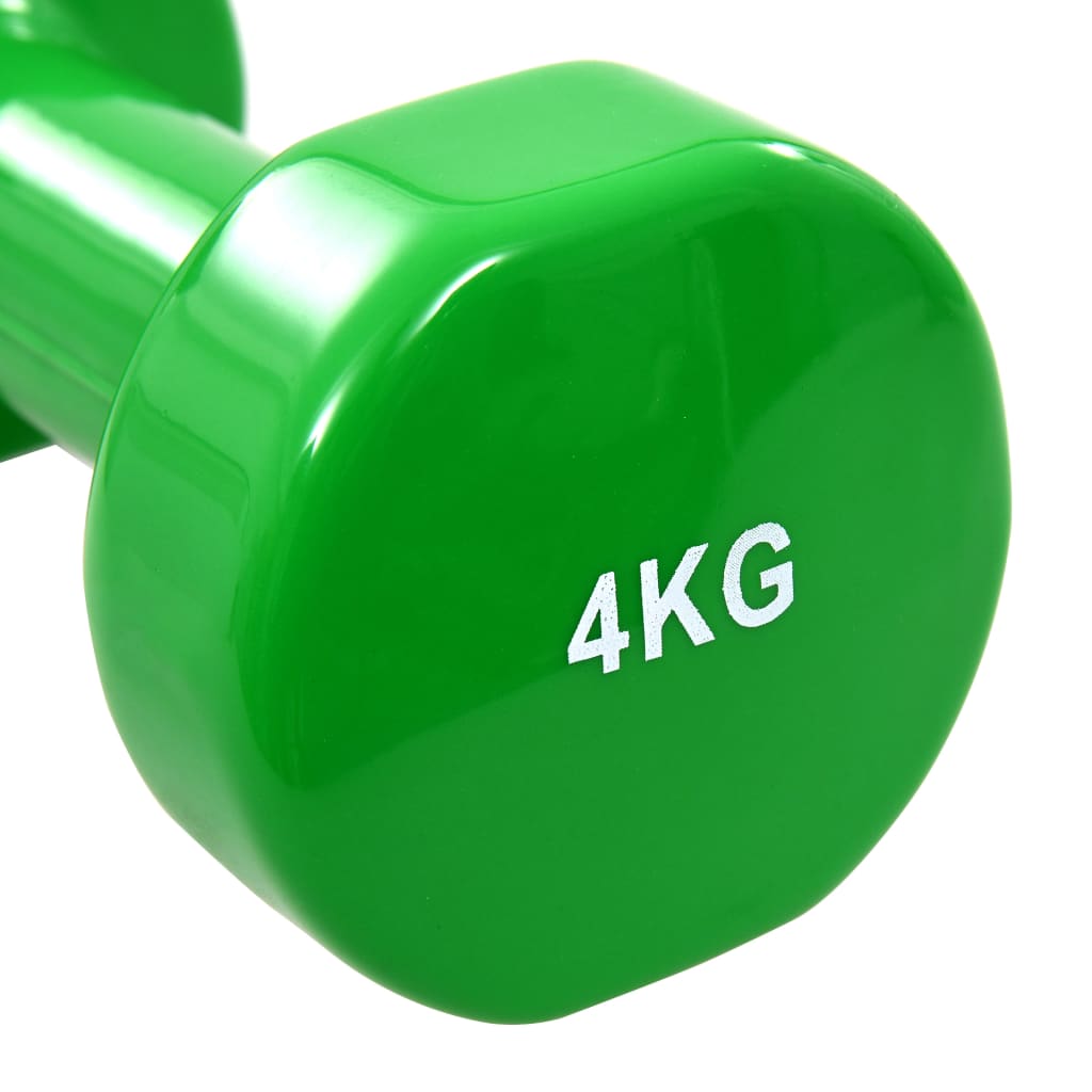 Dumbbell 2 pcs 2x4 kg Cast Iron Green