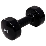 Dumbbell 2 pcs 2x5 kg Cast Iron Black - Front View