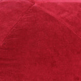Pouffe Cotton Velvet 50x35 cm Red