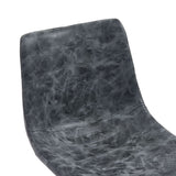 Dining Chairs 4 pcs Black Faux Leather - Close-Up Angle