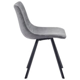 Dining Chairs 4 pcs Grey Faux Leather - Top-Down View