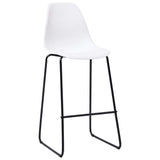 Bar Chairs 4 pcs White Plastic - Front View