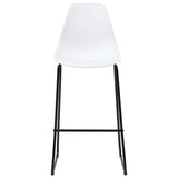 Bar Chairs 4 pcs White Plastic - Side View