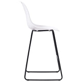 Bar Chairs 4 pcs White Plastic - Top-Down View