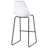 Bar Chairs 4 pcs White Plastic - 45-Degree Angle