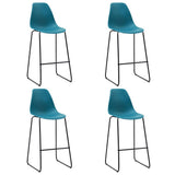 Bar Chairs 4 pcs Turqoise Plastic