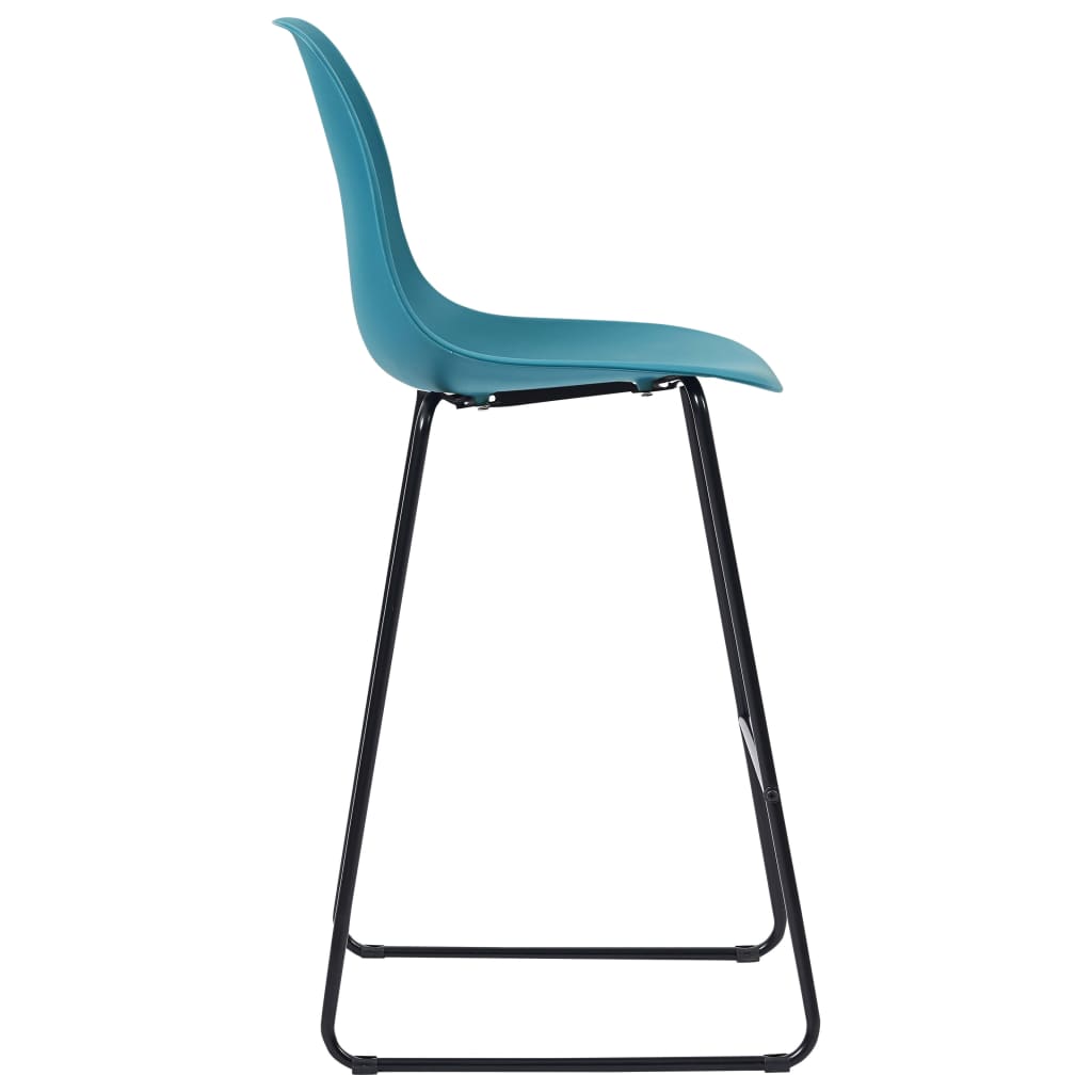 Bar Chairs 4 pcs Turqoise Plastic