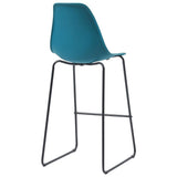 Bar Chairs 4 pcs Turqoise Plastic - 45-Degree Angle
