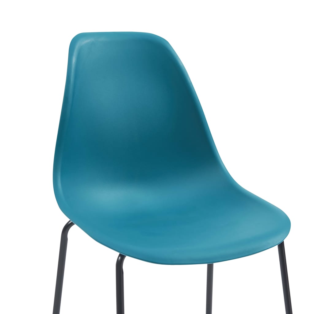Bar Chairs 4 pcs Turqoise Plastic