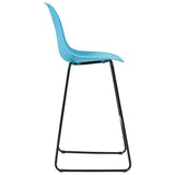 Bar Chairs 4 pcs Blue Plastic - Top-Down View