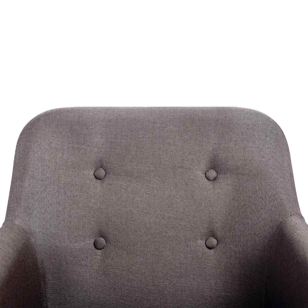 Dining Chairs 4 pcs Taupe Fabric and Solid Oak Wood