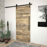 Sliding Door SKIEN Hardware Kit 200 cm Steel Black - Side View