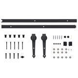 Sliding Door SKIEN Hardware Kit 200 cm Steel Black - 45-Degree Angle