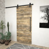 Sliding Door SKIEN Hardware Kit 183 cm Steel Black - Side View