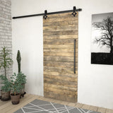 Sliding Door SKIEN Hardware Kit 200 cm Steel Black - Side View