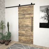 Sliding Door SKIEN Hardware Kit 200 cm Steel Black - Side View