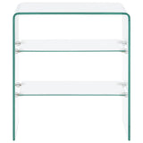 Coffee Table 50x40x56 cm Tempered Glass - Front View