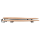 WC Toilet Seats 2 pcs with Lids MDF Bamboo Design - 45-Degree Angle