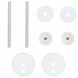 WC Toilet Seats 2 pcs with Lids MDF Bamboo Design - Extra Image