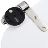 WC Toilet Seats 2 pcs with Soft Close Lids MDF Stones Design - Low Angle