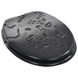 WC Toilet Seats 2 pcs with Soft Close Lids MDF Water Drop Design - Top-Down View