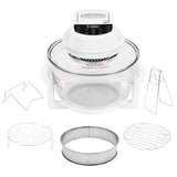 Halogen Convection Oven with Extension Ring and Digital Timer 1400 W 17 L - Front View