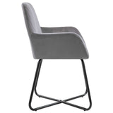 Dining Chairs 4 pcs Grey Velvet - Top-Down View