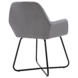 Dining Chairs 4 pcs Grey Velvet
