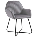 Dining Chairs 6 pcs Grey Velvet